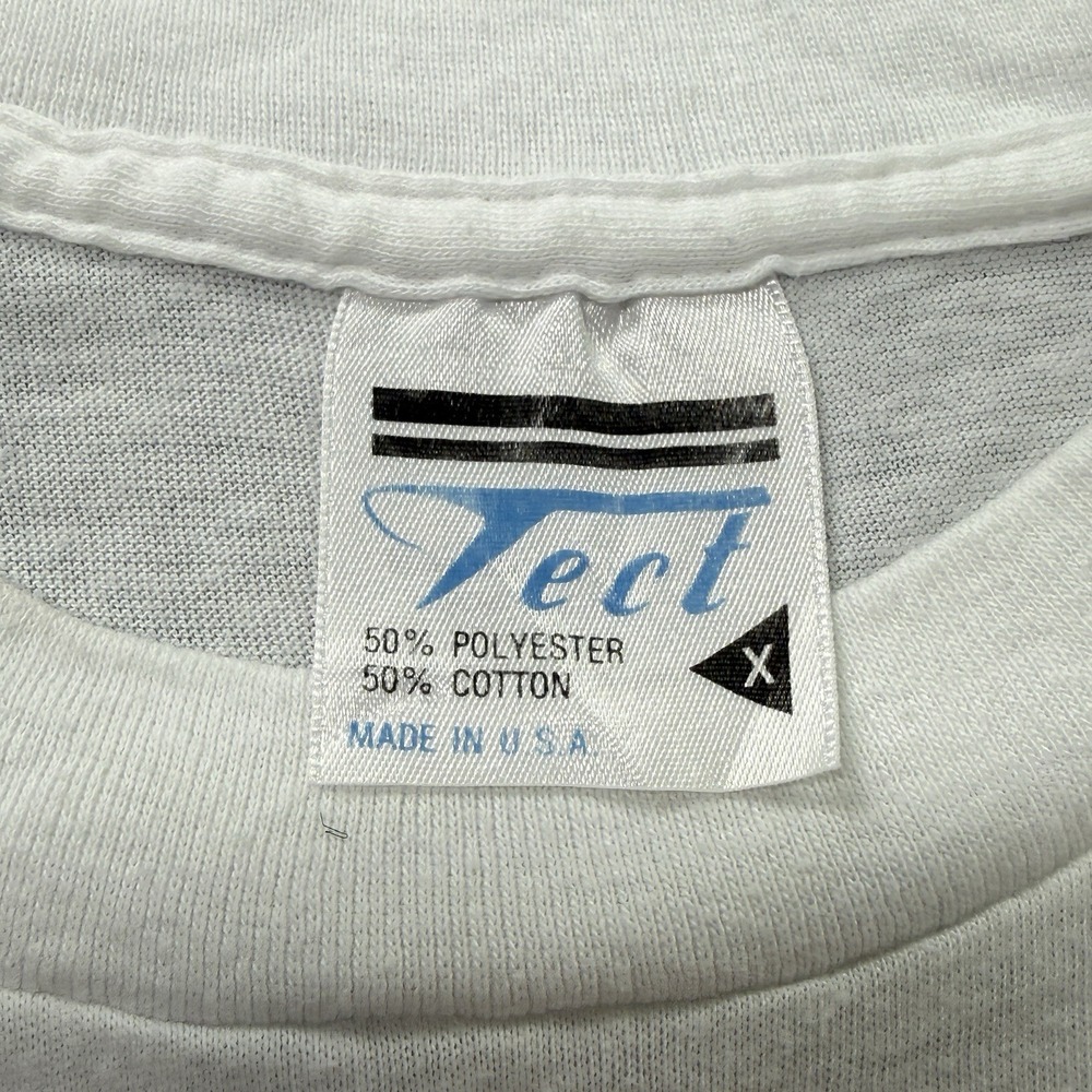 Vintage 1990 Country‎ Calico Cat T-Shirt XL Single Stitch Air Waves Made USA - Picture 5 of 9